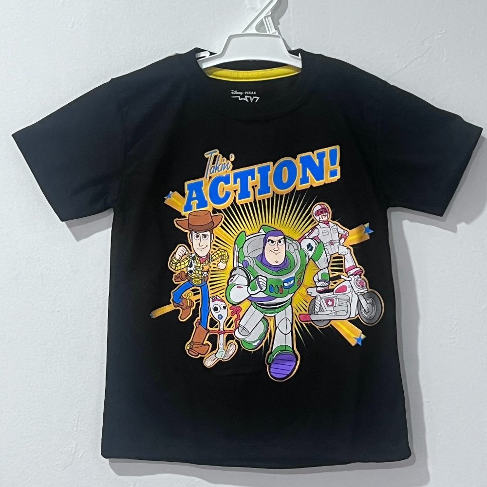Disney Toy Story Takin' Action Boys Black T-Shirt